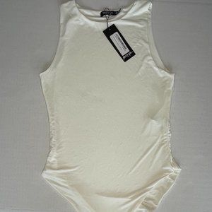 NEW Nasty Gal White Bodysuit Size 8